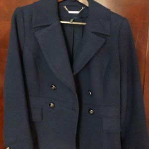 White House Black Market Blazer Coat in Navy - M
